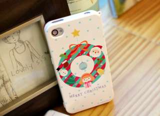 SANTAS GIFT HAPPYMORI Korean white cute case cover for iphone4, 4S 
