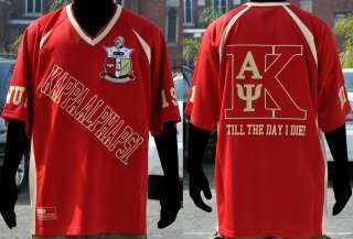 Red Short Sleeve Kappa Alpha Psi Football Jersey Nupe Football Jersey 