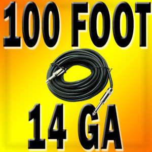 2x 100 ft 1/4 PRO SPEAKER CABLE PA 14Ga GAUGE 200 foot  