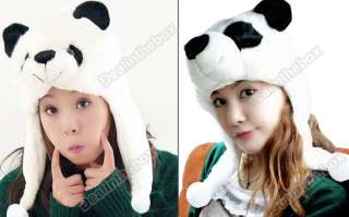 Cute Cartoon Animal Panda Fluffy Plush Beanie Hat Cap  