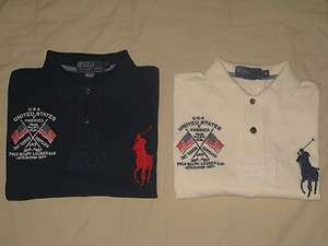   New Ralph Lauren Mens USA Flag Big Pony Polo Shirt Size S M L XL XXL