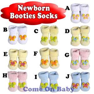 Newborn Infant Baby Girls Boys Socks Booties 0 6m NB  