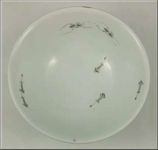 Signed Meiji Japanese Porcelain Bowl w/ Fish & Insects  