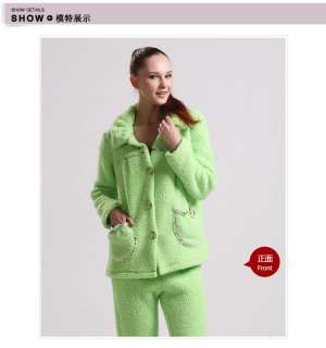 NWT Womens fleece sherpa fur Pyjama Lounge sleep wear shirt pants set 