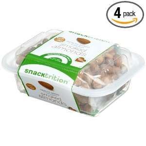 Snacktrition Smoked Almonds with Calcium, 9 Ounce Tubs (Pack of 4)