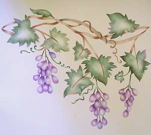 Grape vine Border Painting Stencil Wall Stencil  