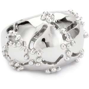   Gala by Daniela Swaebe Crocodile Silver Dome Ring, Size 6 Jewelry