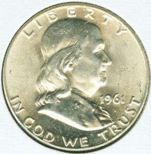 1961 D Franklin Half Dollar (FBL)   UNC+++  