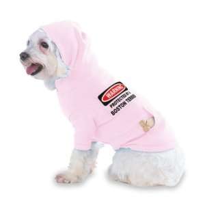  WARNING PROTECTED BY A BOSTON TERRIER Hooded (Hoody) T 