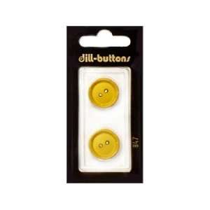  Dill Buttons 13mm 2 Hole Yellow 3 pc (6 Pack) Pet 
