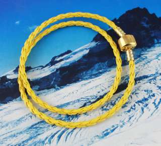 16 Mixed colours/Golden double leather Charm bracelets  