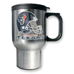  Houston Texans 16 oz Stainless Steel Travel Mug Jewelry