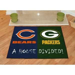 Chicago Bears House Divided Rivalry Rug 