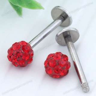   Stainless Steel Lip Ring 16g Labret Chin Earring Stud Piercing  