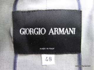 Giorgio Armani Gray Sheen Cross Button Jacket M  