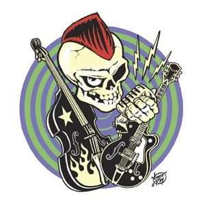  Vince Ray rock music skeleton STICKER rock n roll 
