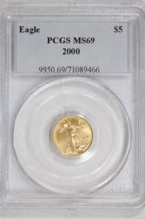 2000 P $5 Dollar Gold Eagle Coin PCGS MS69 United States Mint  