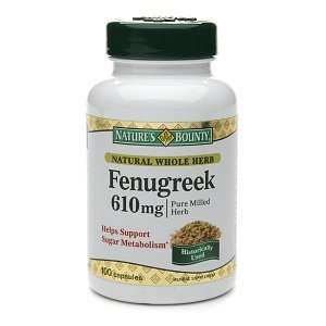  Natures Bounty Fenugreek, 100 Count Health & Personal 