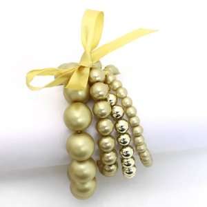  Fashion Stretch Bracelet ; Champagne Color Pearls with 
