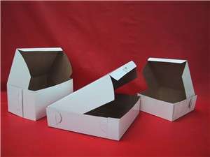 50 Bakery Box 8x8x4 Gift Favor Cookie Cup Cake WHITE  
