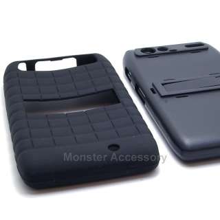 Black Armadillo Kickstand 2 in 1 Hard Case Cover Motorola Droid RAZR 