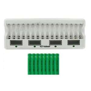 16 Slot Smart Charger 16 AAA 1200 mAh Green NiMH Rechargeable 