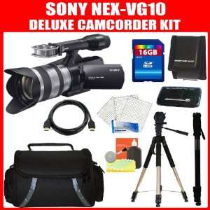 Sony NEXVG10 Full HD Interchangeable Lens Camcorder (Black) +16GB High 