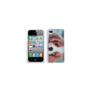  iPhone 4 Illusion Puppies 003/White Phone Protector Cover 