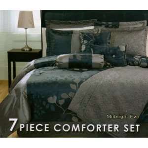   MIDNIGHT EVE 7 Piece Queen Size Comforter Set