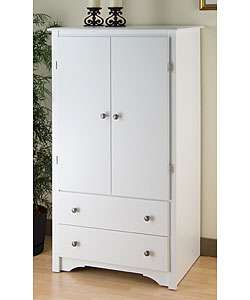 Winslow White 2 drawer Armoire  