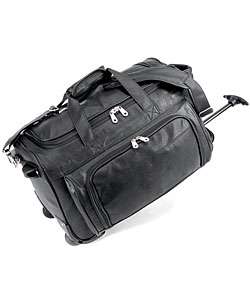 Status Koskin Leather 20 inch Carry On Rolling Duffel Bag   