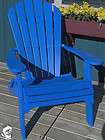   Folding Adirondack Chair Recycled Poly Outdoor Patio Furniture Blue