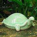 Ceramic Lucky Turtle Celadon Sculpture (Thailand 