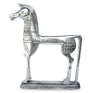    Silver and bronze sculpture, Trojan Horse