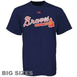  Atlanta Brave T Shirt  Atlanta Braves Navy Blue Big Sizes 