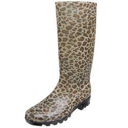 Adi Designs Womens Animal Print Rain Boots  