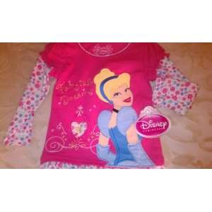 Disney Princess Cinderella Fairytale Dreams Pink Longsleeve Shirt 2T