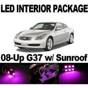 Infiniti G37 Coupe Sunroof 08+ PINK 7 x SMD LED Interior Bulb Package 