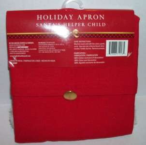 Christmas Holiday Fabric Aprons Adult Cookin Claus & Child Santas 