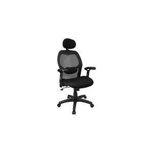  High Back Super Mesh Office Chair with Black Fabric Seat 