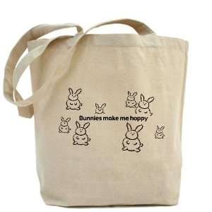  Bunnies Make Me Hoppy Cute Tote Bag by  Beauty