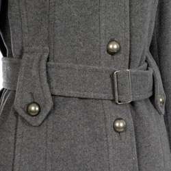 Tommy Hilfiger Womens Military Wool Belted Coat  