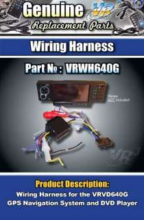 VR3 VRVD640g Car stereo gps Replacement Wiring Harness  