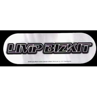 Limp Bizkit   Grey, Black & White Logo on Oval   Sticker / Decal