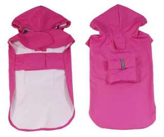 New Color PVC Lether Fluorescent Line Hooded Rain Coats For Big Dog 