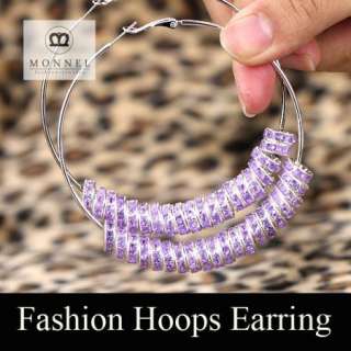 BK21 HOT Basketball Wives Circle Hoops Earring Fashion Jewelry Beads 
