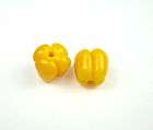 Handmade Lampwork Yellow Bell Peppers Artist Unknown