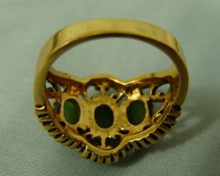 VINTAGE Chinese GREEN COLOR JADE JADEITE ring  