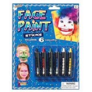  Face Paint Sticks in Six Colors 