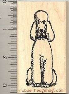 Standard Poodle Rubber Stamp J8009 Wood Mounted dog  